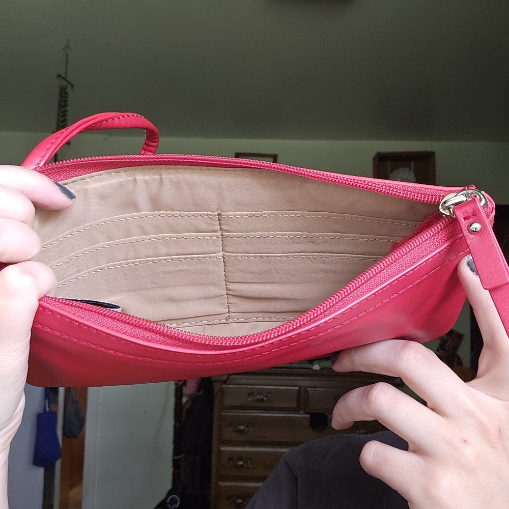 Nine West Red Studded Wristlet Clutch - Picture 8 of 9